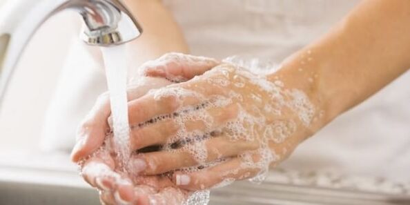 hand washing to prevent para parasites